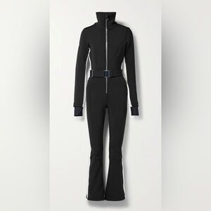 The Cordova striped ski suit